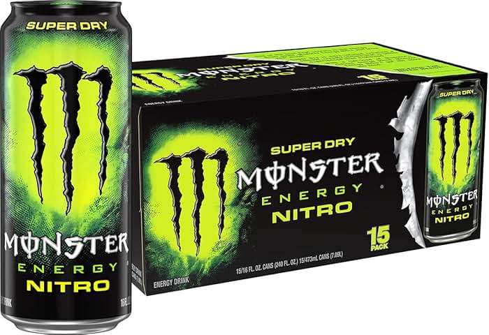 Monster Energy Nitro Super Dry, Maximum Strength, Energy Drink, 16 ounce | Pack of 15 - Image 1