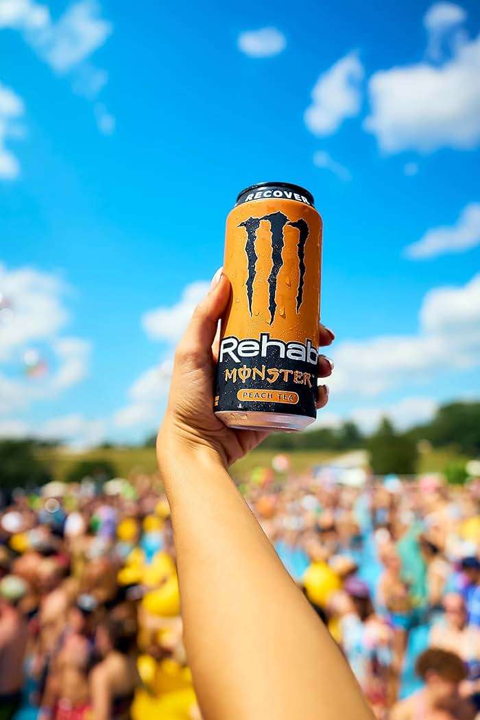 Monster Rehab Peach Tea + Energy, Energy Drink, 15.5 Ounce | Energy Iced Tea, Pack of 15 - Image 6