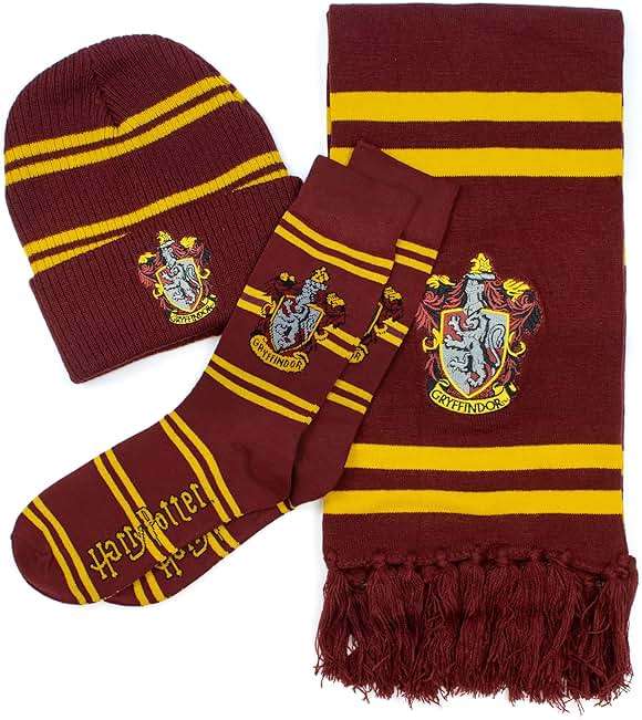 Culture Fly Harry Potter Scarf Beanie Socks Premium Knit 3pc Winter Bundle Gift Set - Image 3