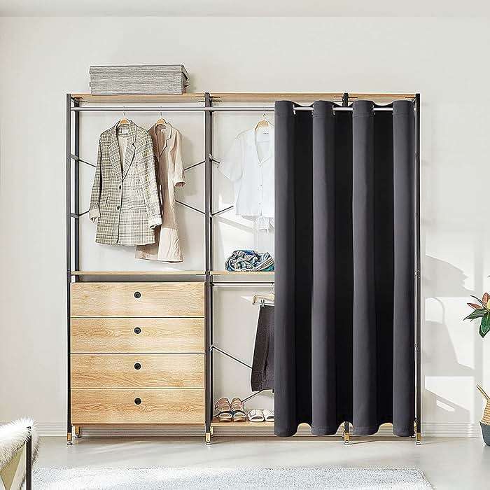 ChrisDowa Blackout Door Curtains for Doorway Privacy, Grommet Closet Curtains for Bedroom Closet Door, Thermal Insulated Temporary Doorway Cover Room Divider Drapes (1 Panel, Dark Grey, 34 x 80 Inch) - Image 4