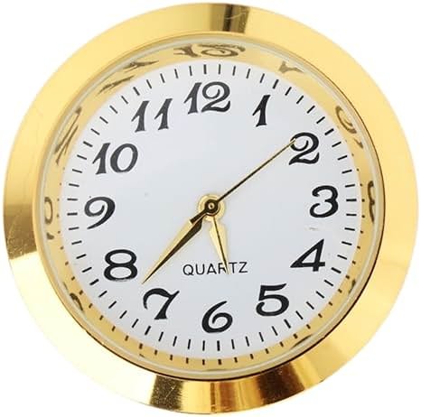 Fenteer 1-7/16 Inch (36 mm) Clock Insert Fit Diameter 1-3/8 Inch (35 mm) Hole, Arabic Numerals, Aureate - Product Image