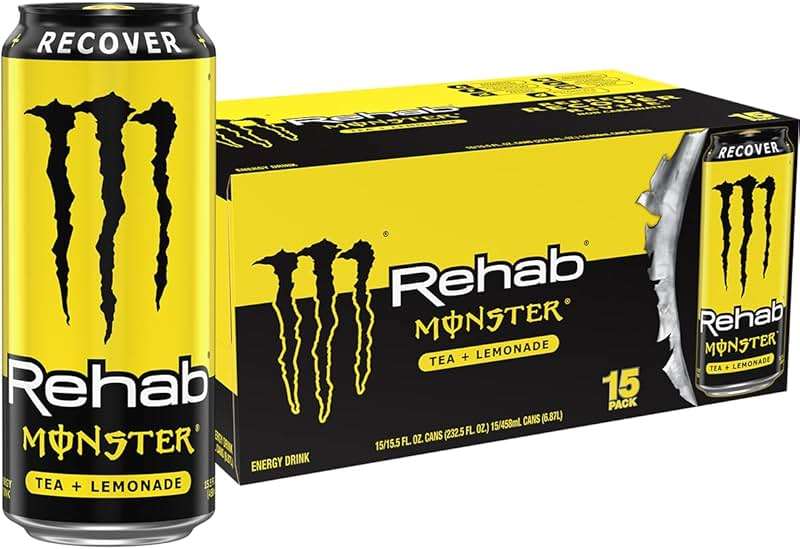 Monster Rehab Tea + Lemonade + Energy, Energy Drink 15.5 Ounce | Energy Iced Tea, Pack of 15 - Image 1
