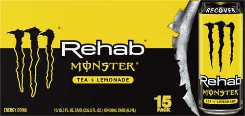Monster Rehab Tea + Lemonade + Energy, Energy Drink 15.5 Ounce | Energy Iced Tea, Pack of 15 - Image 3