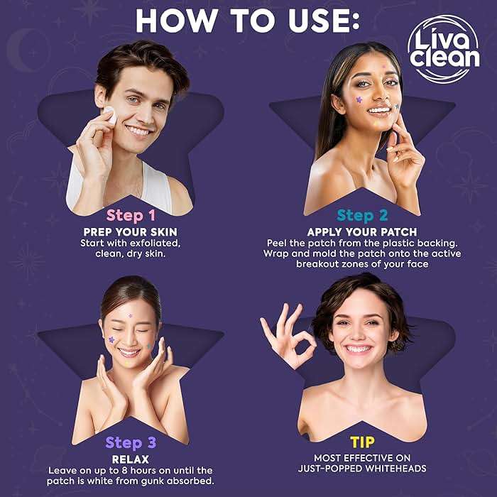 Livaclean 240CT Star Pimple Patches for Face w/ Hydrocolloid, Tea Tree oil & Salicylic Acid - Zit Stickers, Hydrocolloid Acne Patches for Face - Cute Pimple Patch, Acne Stickers - Image 3