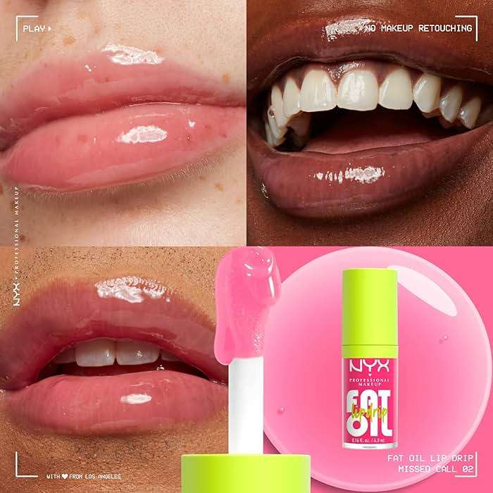 NYX PROFESSIONAL MAKEUP Fat Oil Lip Drip, Moisturizing Lip Oil Gloss, Vegan Tinted Formula, Up to 12 HR Hydration - Missed Call (Sheer Pink) - Image 2