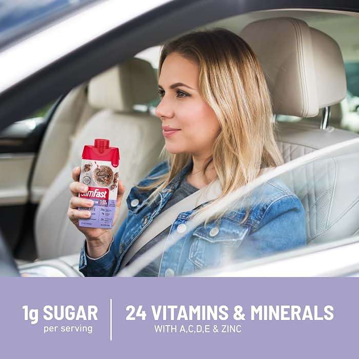 SlimFast Protein Shake with Caffeine, Caramel Macchiato- 20g Protein, Meal Replacement Shakes, High Protein with Low Carb and Low Sugar, 24 Vitamins and Minerals, 12 Count (Pack of 1) - Image 6