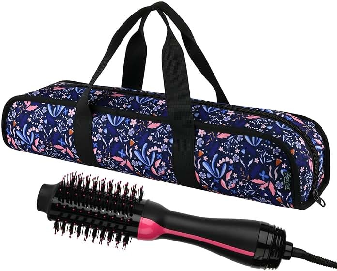 Travel Case for Blow Dryer Brush, Storage Carrying Bag for Revlon Hair Dryer Brush Original 1.0/Plus 2.0, Portable Travel Storage Bag Compatibility with All Brand Hot Tools Volumizer Hot Air Brush - Product Image