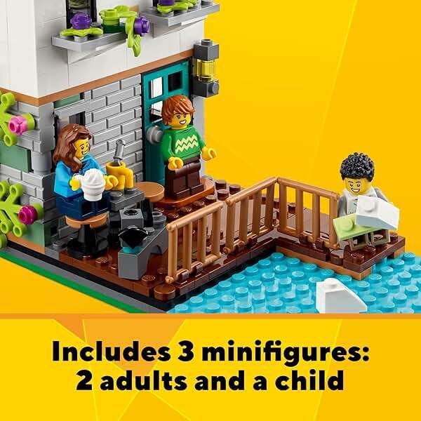 LEGO Creator 3 in 1 Cozy House Building Toys - Toy Figures & Pretend Play Playsets for Boys & Girls, Ages 8+ - 3 Building Options - Gift for Birthdays - 31139 - Image 6