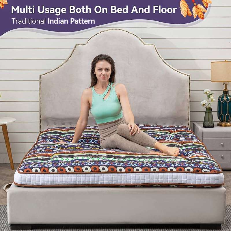 Dr.Futon Japanese Floor Futon Mattress Extra Thick Folding Roll Up Bed Topper Mat for Guest,Lounger and Tavel - Image 5