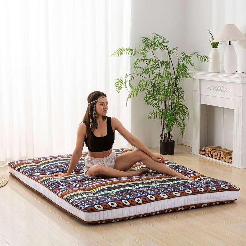 Dr.Futon Japanese Floor Futon Mattress Extra Thick Folding Roll Up Bed Topper Mat for Guest,Lounger and Tavel - Image 6