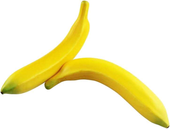 TAODAN 6pcs Fake Banana Artificial Yellow Bananas 7.8" Foam Simulated Simulation Fruit Model Decorative Food Home Party Decor - Image 3