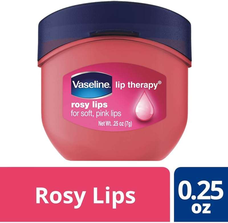 Vaseline Lip Therapy Rosy Lips 6-Pack – Moisturizing Lip Balm for Very Dry Lips in Mini Jars, 0.25 Oz Ea - Image 5