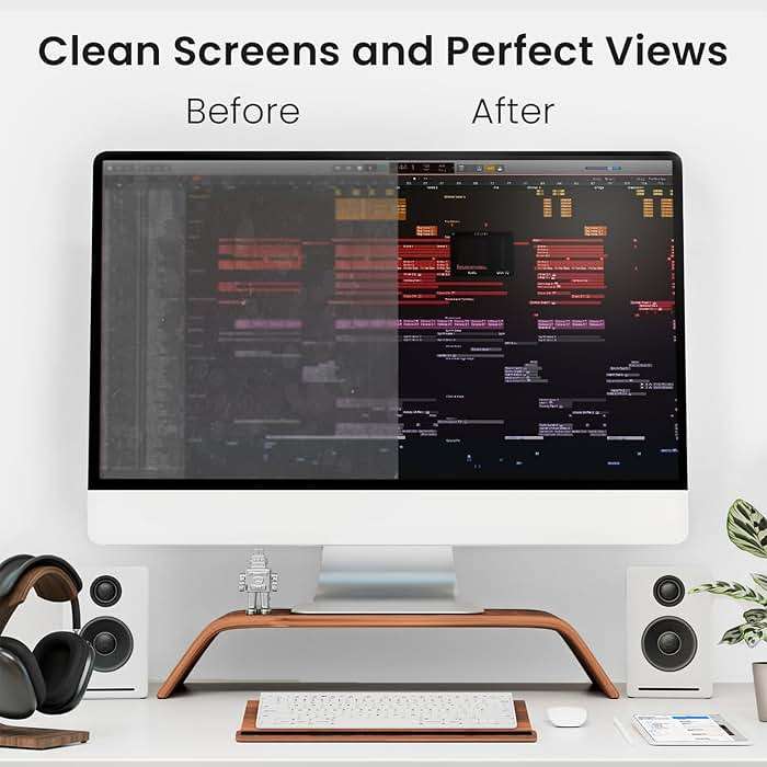 EVEO Screen Cleaner Spray and Wipe - 2-in-1 Car Screen Cleaner & iPhone Cleaner Touchscreen Mist Cleaner for Laptop, Computer, MacBook, iPad and More - Streak-Free Shine - Grey - Image 3