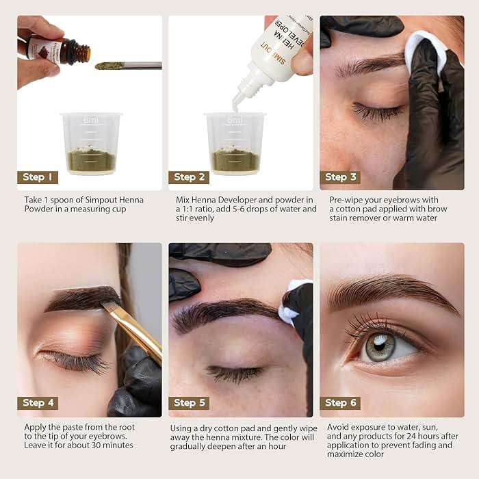 Simpout Henna Kit, Black - Pure Natural, Water and Smudge Proof, Professional Spot Henna for Hair, Easy to Use, Long-lasting, Full Gray Coverage, Salon Grade, Vegan, Cruelty-free, for Home and Salon - Image 5