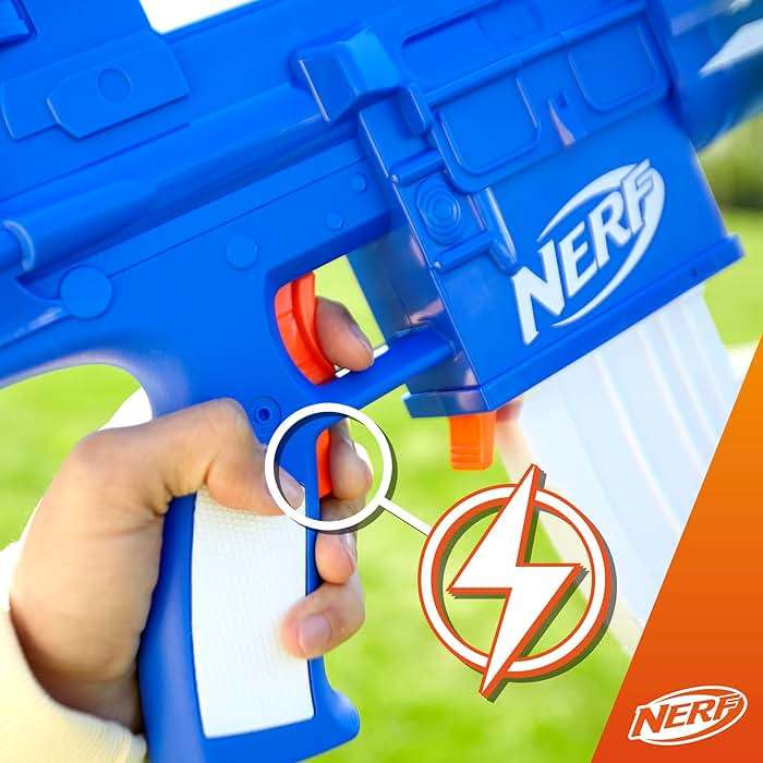 Nerf Fortnite Blue Shock Blaster, 10-Dart Clip, 10 Elite Nerf Darts, Includes Bonus Code to Unlock The Beat Wrap in The Game, Motorized Dart Blaster - Image 5
