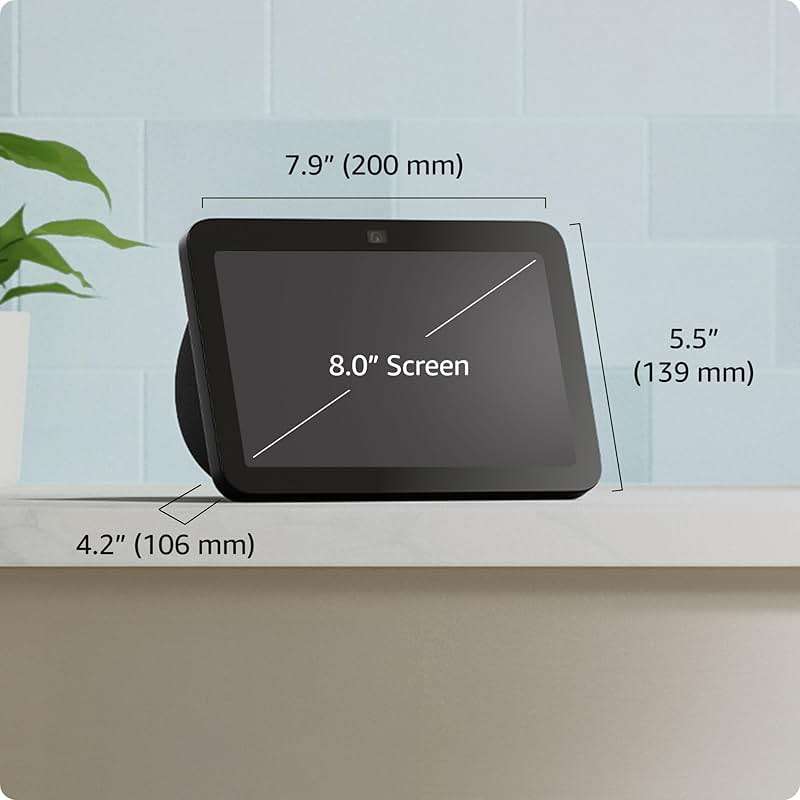 Amazon Echo Show 8, With Spatial Audio, Smart Home Hub, ideal for open living spaces, Designed for Alexa+, Charcoal - Image 3