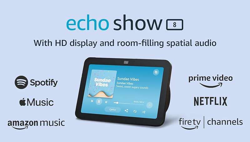 Amazon Echo Show 8, With Spatial Audio, Smart Home Hub, ideal for open living spaces, Designed for Alexa+, Charcoal - Image 10