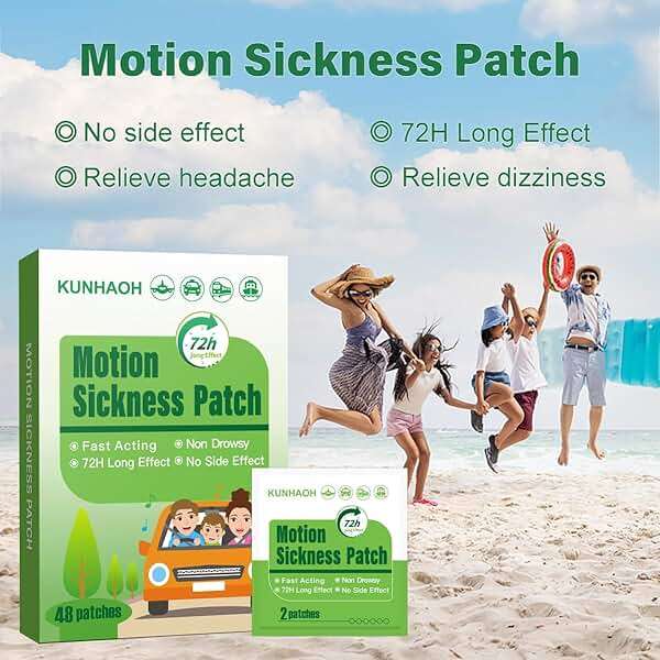 (2026 New) Motion Sickness Patches Non Drowsy, 100% Natural Sea Sickness Patch(Efficient– Lasts 72 Hours)-for Car Airplane Ship Altitude Sickness(Travel Essentials)-for Adults and Kids(24 Count) - Image 3