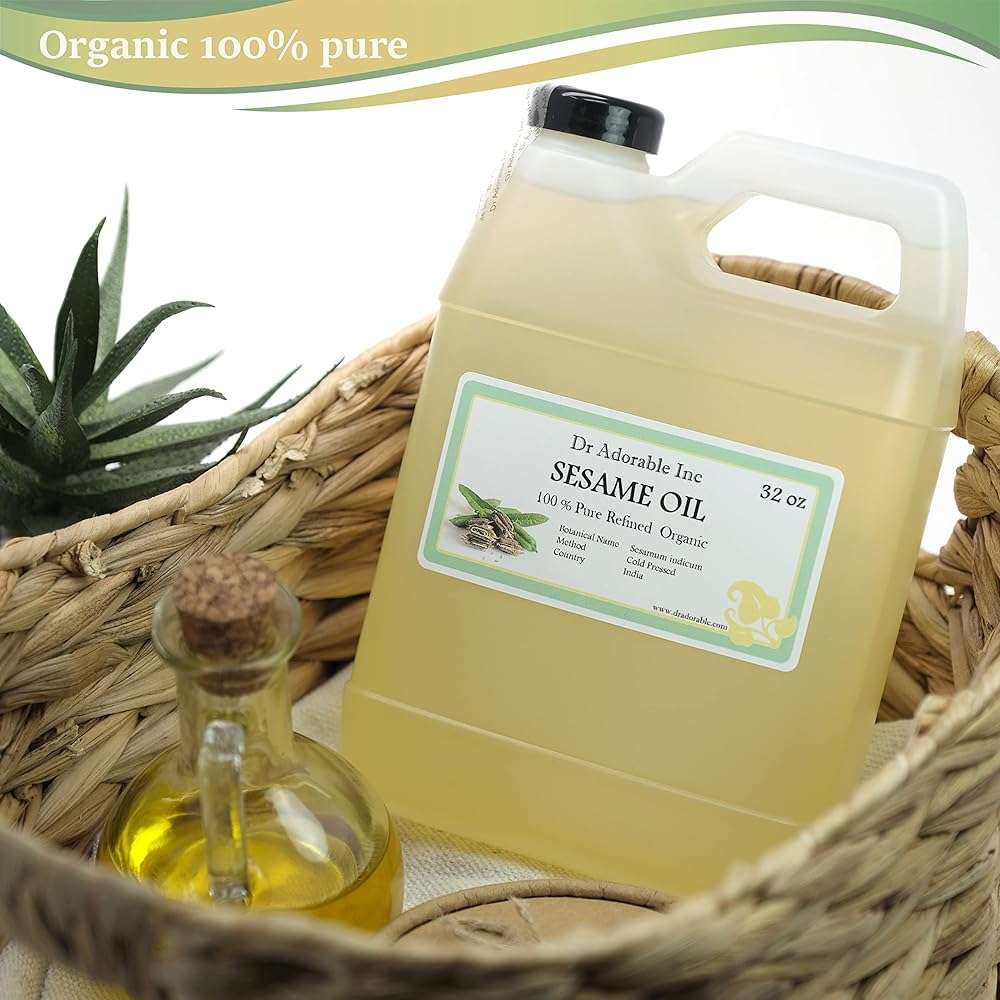 Dr Adorable - 32 oz - Sesame Seed Oil Refined - 100% Pure Natural Organic Cold Pressed - Image 3