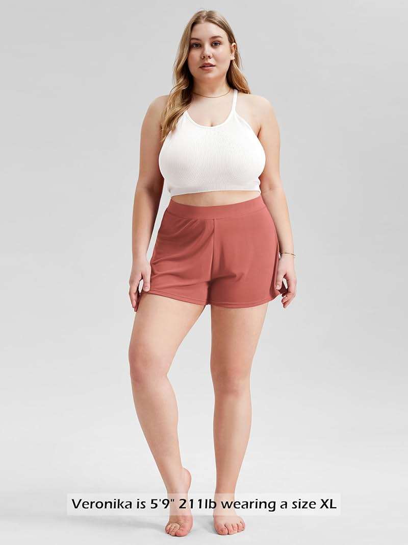 ODODOS 2-Pack Ultra-Soft Modal Lounge Shorts for Women – Lightweight & Breathable Sleepwear, 3" Inseam - Image 5
