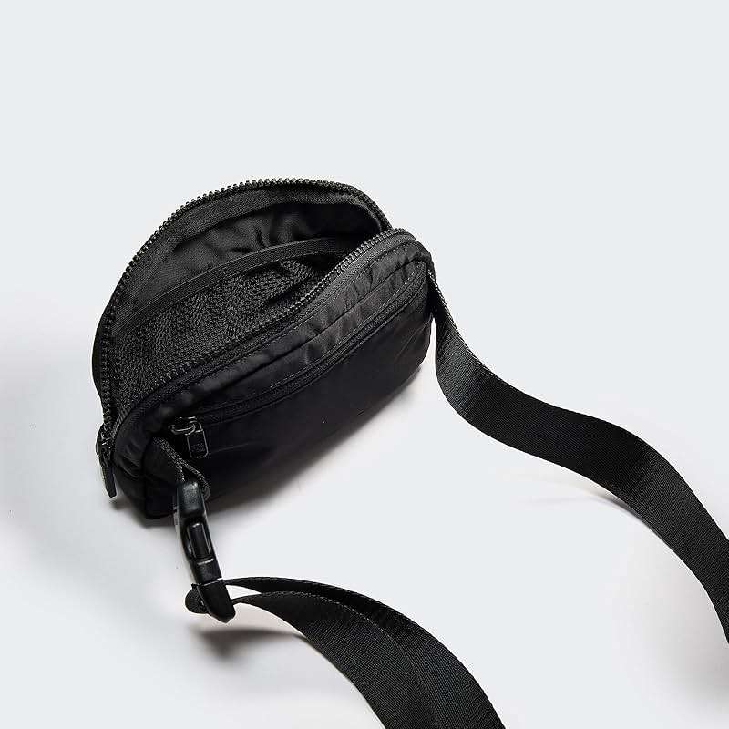 Pander Two Way Zipper Fanny Pack Nylon Everywhere Belt Bag for Women, Water Repellent Waist Packs, Crossbody Bags with Adjustable Strap (Black). - Image 5