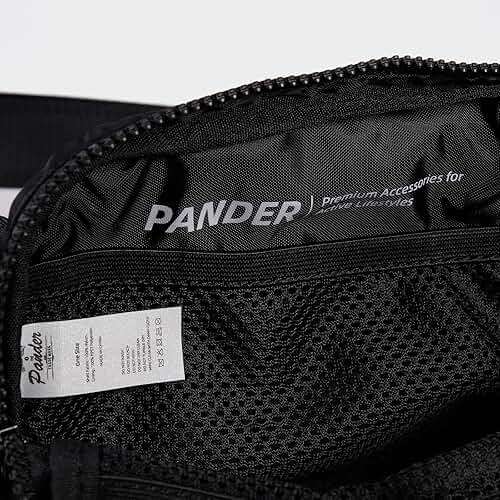Pander Two Way Zipper Fanny Pack Nylon Everywhere Belt Bag for Women, Water Repellent Waist Packs, Crossbody Bags with Adjustable Strap (Black). - Image 6