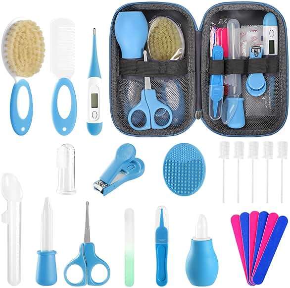 Baby Healthcare and Grooming Kit for Newborn Kids, 24PCS Upgraded Safety Baby Care Kit, Newborn Nursery Health Care Set, Baby Care Products - Image 1