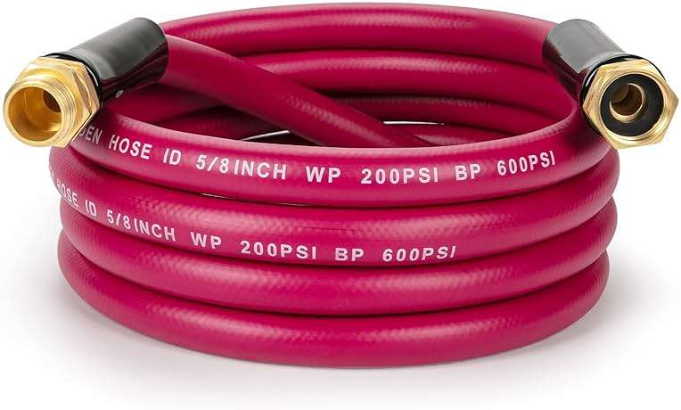 WELLUCK Garden Hose 5/8 in x 10 ft, Heavy Duty Durable Anti Kink Flexible Garden Water Hose for Drinking Water Safe BPA Free, All-weather Lightweight Water Hose for Garden RV Camper Marine - Image 1
