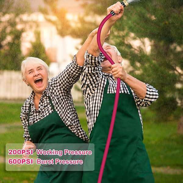 WELLUCK Garden Hose 5/8 in x 10 ft, Heavy Duty Durable Anti Kink Flexible Garden Water Hose for Drinking Water Safe BPA Free, All-weather Lightweight Water Hose for Garden RV Camper Marine - Image 5