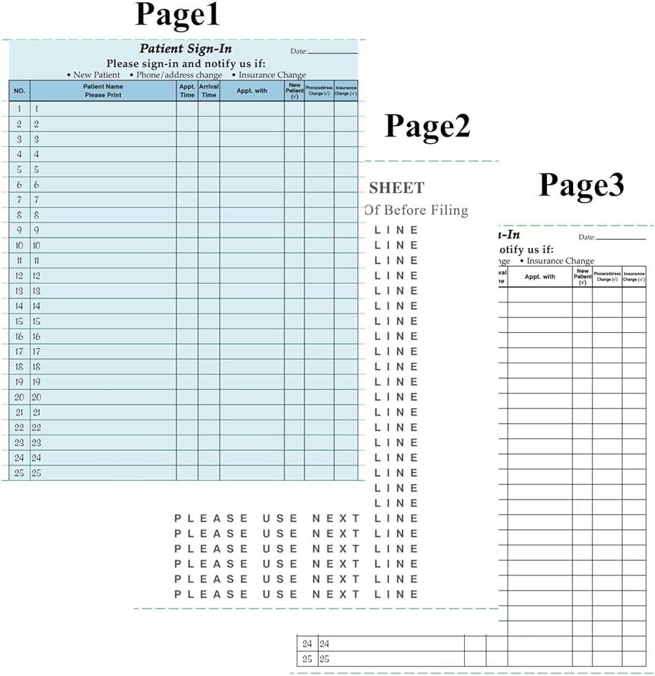 NCR Carbonless 3 Part Patient Sign in Forms with Peel Away Adhesive Labels,8-1/2" x 11" Form,HIPAA Approved and Compliant for Confidentiality in All Medical Offices(Blue) - Image 4