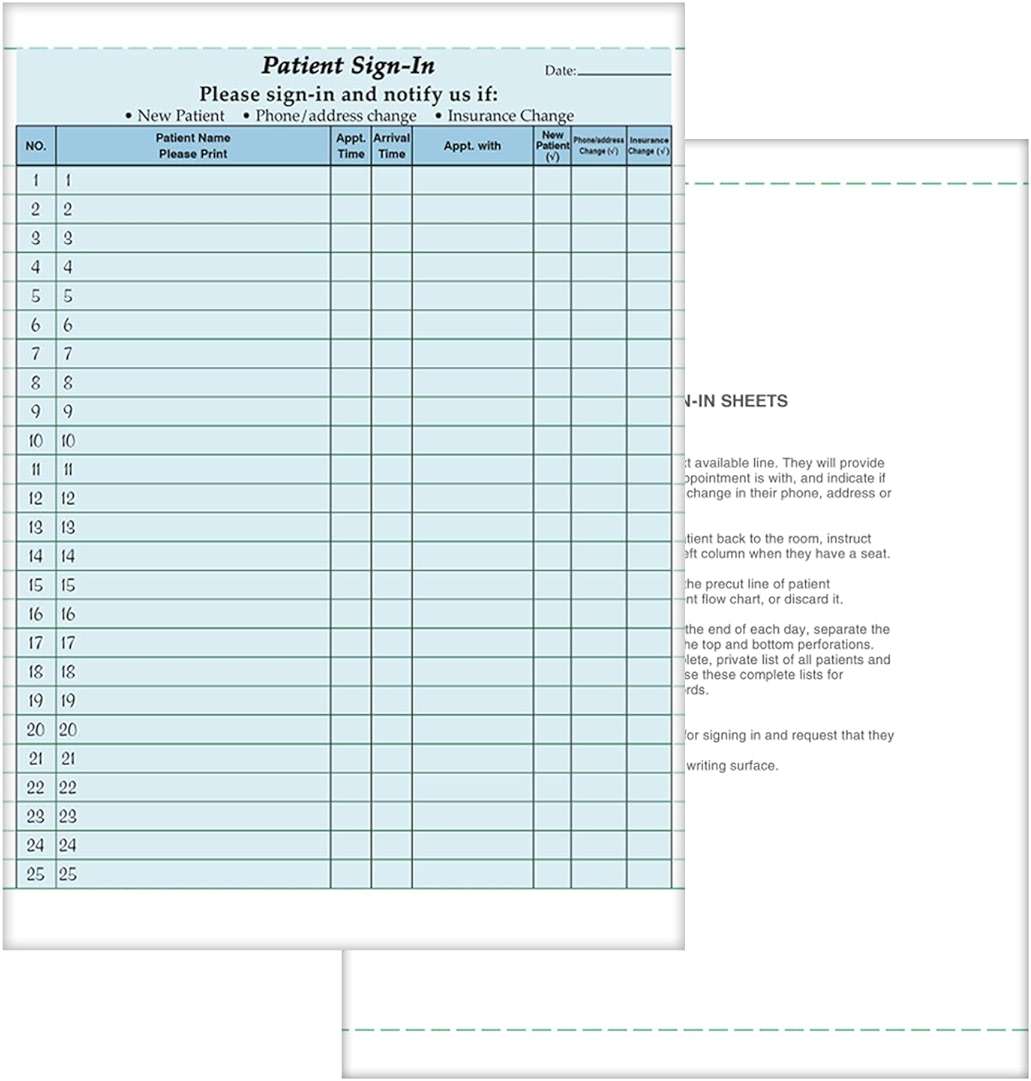 NCR Carbonless 3 Part Patient Sign in Forms with Peel Away Adhesive Labels,8-1/2" x 11" Form,HIPAA Approved and Compliant for Confidentiality in All Medical Offices(Blue) - Image 5