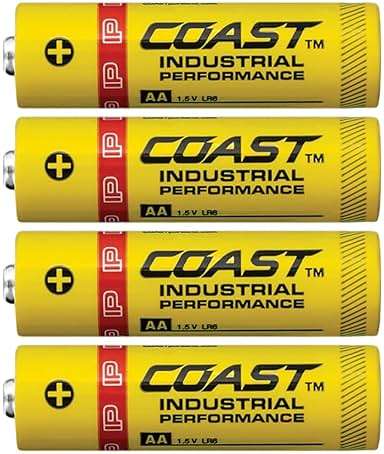 Coast 4 Pack AA Industrial Performance Alkaline Batteries, High-Performance - Image 1