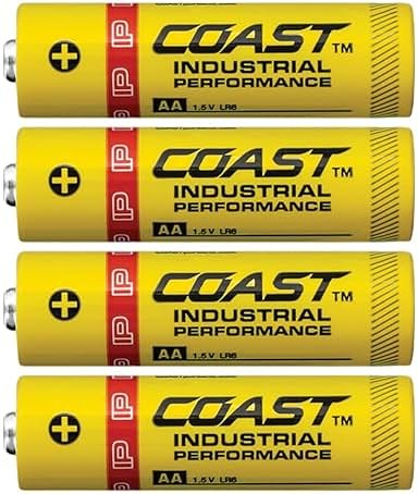 Coast 4 Pack AA Industrial Performance Alkaline Batteries, High-Performance - Product Image
