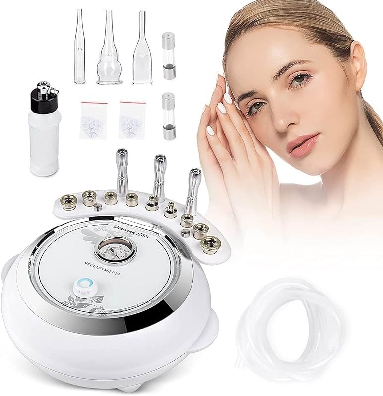 AIMENGXI 3 in 1 Diamond Microdermabrasion Machine, Professional Beauty Facial Care Equipment Microdermabrasion Device with Vacuum Spray Skin Care for Salon Personal Home Use,108a - Product Image