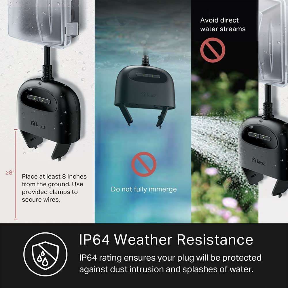 Kasa Apple HomeKit Outdoor Smart Plug, 2 Sockets, IP64 Weather Resistance for Outdoor String Lights, Compatible with Siri, Alexa & Google Home, Long Wi-Fi Range, 2.4G Wi-Fi Only, ETL Certified (EP40A) - Image 10