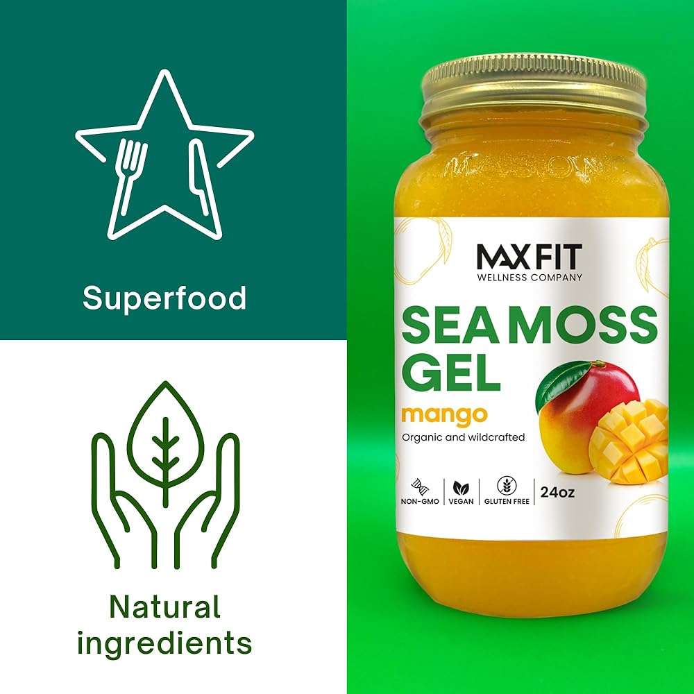 Sea Moss Gel Organic Raw (Bundles) Various Flavors Wildсrafted Gold Sea Moss Gel | 92 Vitamins and Minerals | Pure Raw+Non-GMO | Vegan Superfood (3-Pack, Pineapple, Mango and Strawberry) - Image 3