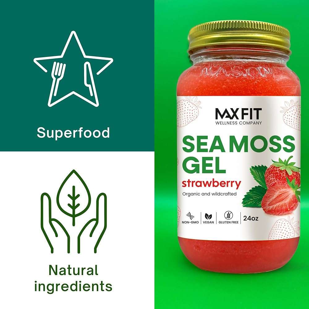 Sea Moss Gel Organic Raw (Bundles) Various Flavors Wildсrafted Gold Sea Moss Gel | 92 Vitamins and Minerals | Pure Raw+Non-GMO | Vegan Superfood (3-Pack, Pineapple, Mango and Strawberry) - Image 4