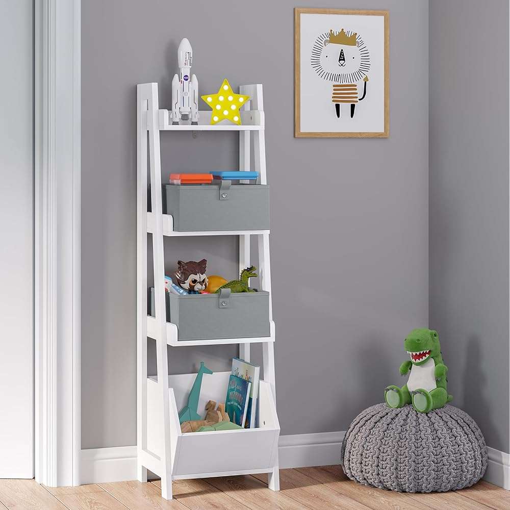 RiverRidge Kids 2pc Folding Storage Bins Set - 10.5” Bin Organizers with Handles - Gray Closet Organizer and Storage for Toys, Games, Shoes - Foldable Cube Storage Organizer Bins for Playroom, Nursery - Image 7