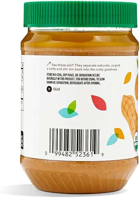 365 by Whole Foods Market, Organic Creamy Peanut Butter, Unsweetened & Unsalted, Stir and Enjoy, 26 Ounce - Image 3