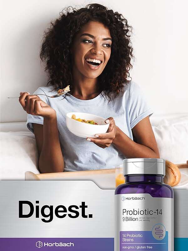 Horbäach Probiotics for Women & Men | 14 Strains for Digestive Health | 9 Billion CFU | 90 Capsules | Non-GMO & Gluten Free Supplement - Image 6