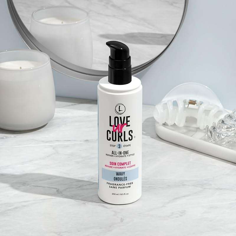 Love Ur Curls Fragrance Free All in One Curl Cream Styler for Wavy Textured Hair, Repair, Define, Hydrate & Style with Shea Butter, 250mL - Image 5