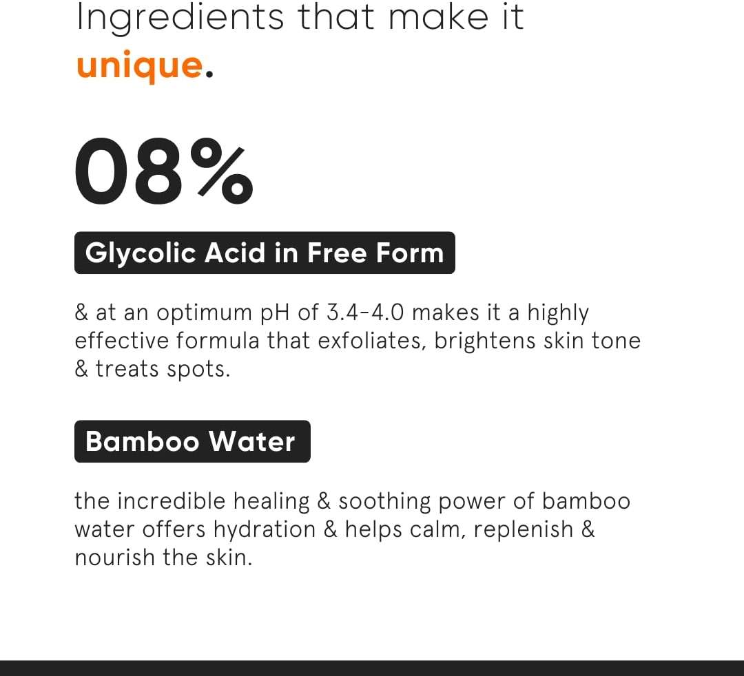 Minimalist Glycolic Acid 8% Exfoliating Toner for Glowing Skin | Multi-Functional Exfoliating Toner with Bamboo Water for Body, Face, Underarms & Scalp | for Women & Men | 5 Fl Oz / 150 ml - Image 3