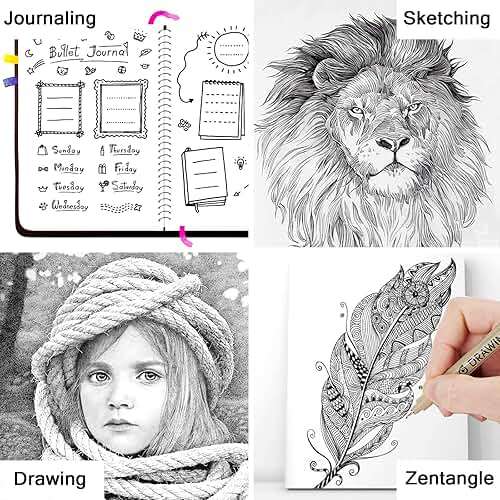 Muchcute Micro Fineliner Drawing Art Pens: 12 Black Fine Line Waterproof Ink Set Artist Supplies Archival Inking Markers Liner Sketch Outline Anime Gifts Manga Sketching Watercolor Zentangle Kit Stuff - Image 6