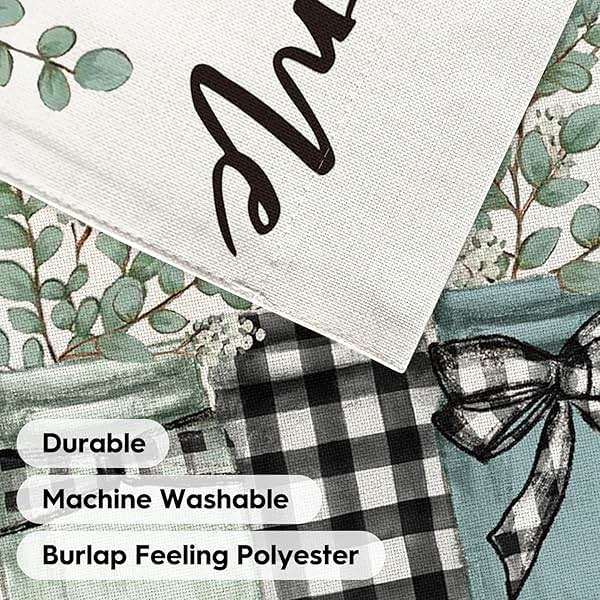 AVOIN colorlife Eucalyptus Mason Jar Spring Summer Garden Flag 12x18 Inch Double Sided Outside, Buffalo Plaid Welcome Yard Outdoor Flag - Image 7