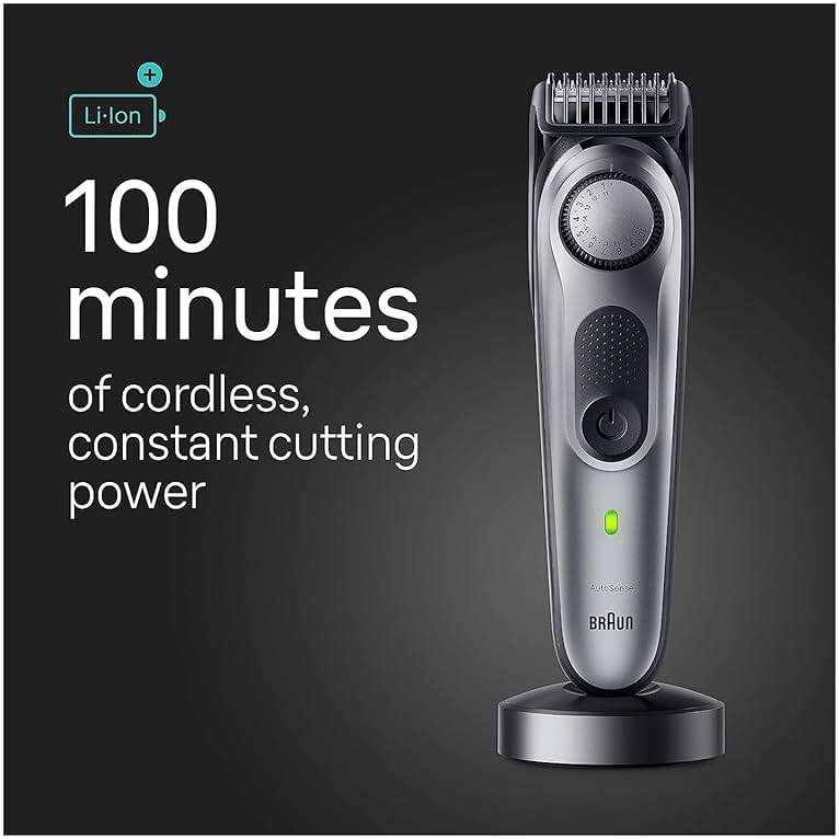 Braun All-in-One Men's Shaving Kit Series 7 7440, 12-in-1 Beard, Face, Nose, Ear Trimmer, Hair Clippers, Body Groomer and Manscaping + Travel Case + Charging Stand - Image 5