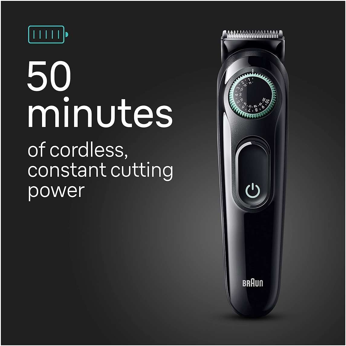 Braun All-in-One Style Kit Series 3 3450, 5-in-1 Trimmer for Men with Beard Trimmer, Ear & Nose Trimmer, Hair Clippers & More, Ultra-Sharp Blade, 40 Length Settings and Washable - Image 5