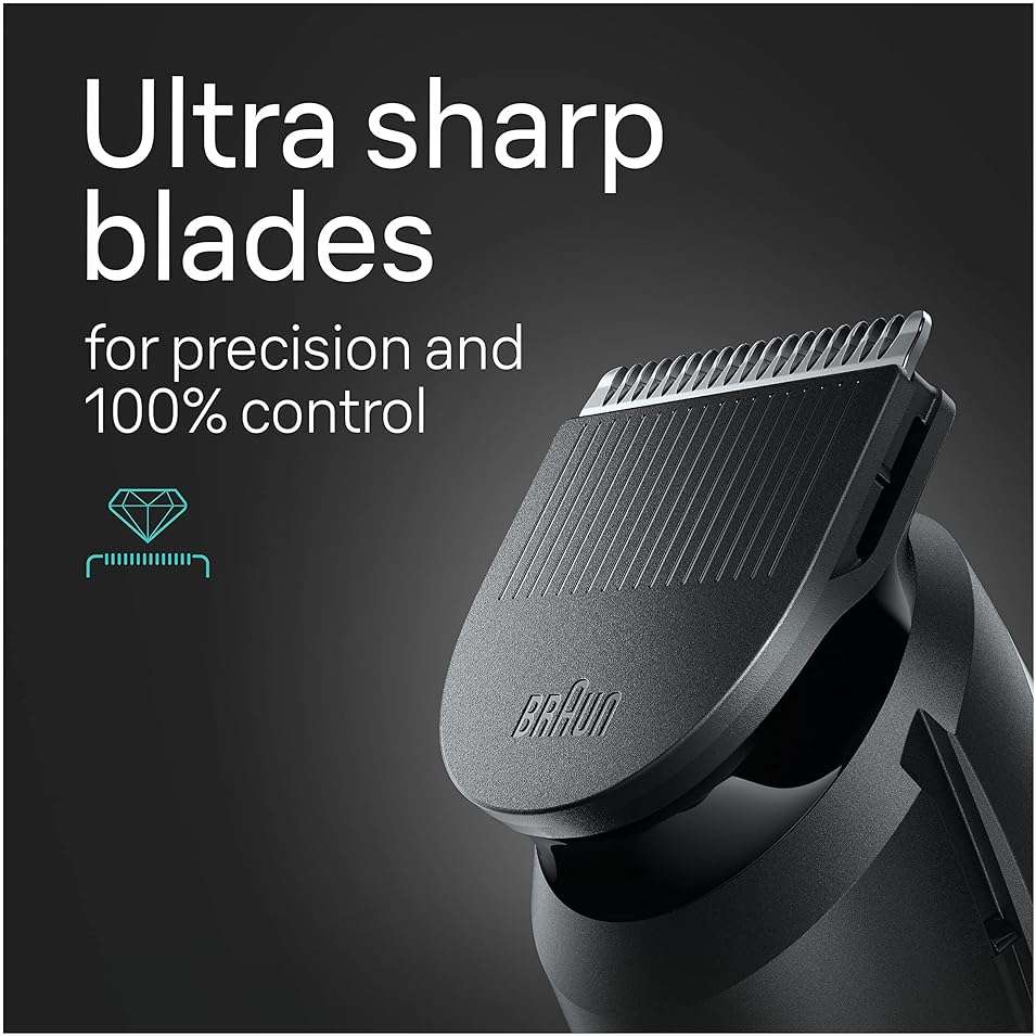 Braun All-in-One Style Kit Series 3 3450, 5-in-1 Trimmer for Men with Beard Trimmer, Ear & Nose Trimmer, Hair Clippers & More, Ultra-Sharp Blade, 40 Length Settings and Washable - Image 7