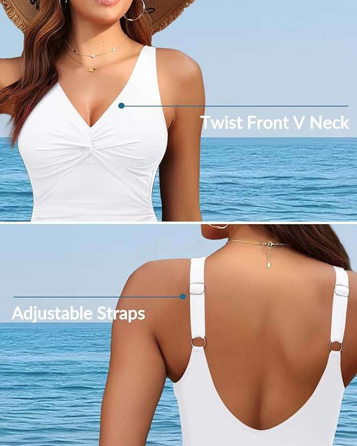 Holipick Women Tummy Control One Piece Swimsuit - Push Up Bathing Suit Full Coverage Slimming Swimwear - Image 3