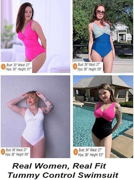 Holipick Women Tummy Control One Piece Swimsuit - Push Up Bathing Suit Full Coverage Slimming Swimwear - Image 6