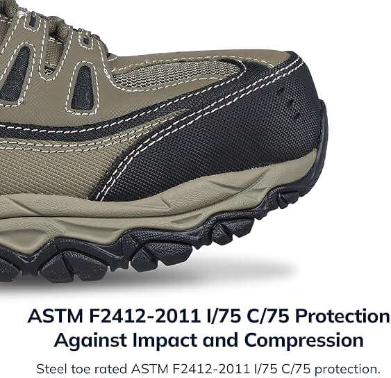 Skechers Men's Cankton Steel Toe Construction Shoe - Electrical Hazard Rated, Memory Foam - Image 2